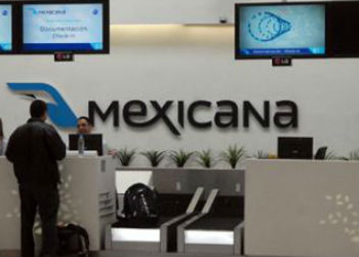 Mostrador de Mexicana de Aviación en el AICM.