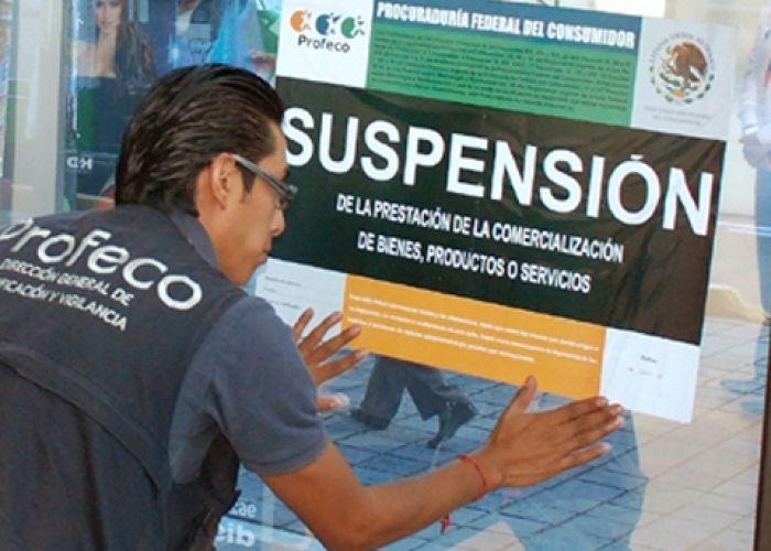 Como medida precautoria se colocaron sellos de suspensión en las agencias.