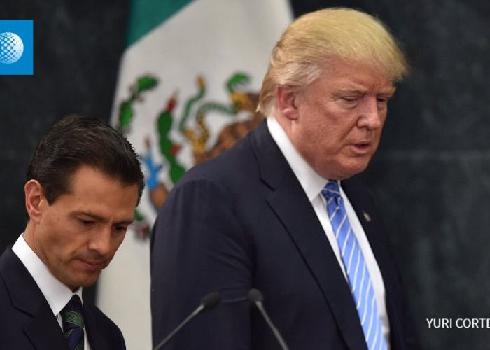 “Hablamos de la construcción del muro. No discutimos quien va a pagarlo.” sostuvo Donald Trump / Imagen Yuri Cortez - AFP