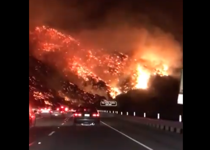 Incendios en California. Foto: Twitter / A. Mutzabaugh CMT‏  