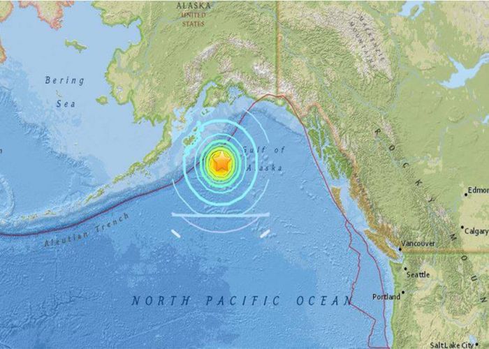 Terremoto sacude las costas de Alaska
