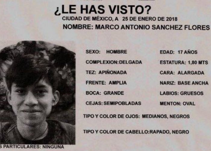 #DóndeEstáMarcoAntonio es la petición en Change.org que exige la aparición de Marco Antonio Sánchez Chávez.