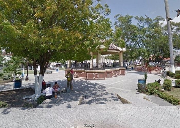 Plaza central de la pacífica Ciudad Mante. Vía Google Street View.