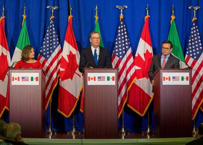 Si el TLCAN finaliza, EU y Canadá ya tienen un tratado de libre comercio desde 1988, que entraría en vigor. Foto: Embajada de México en EU.