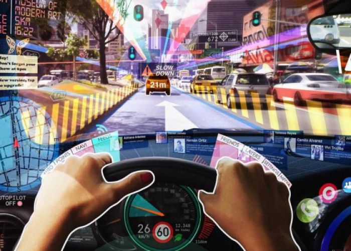 La realidad aumentada permitirá conectar a usuarios desde un carro a otro (Foto: Twitter@Mitenishio). 