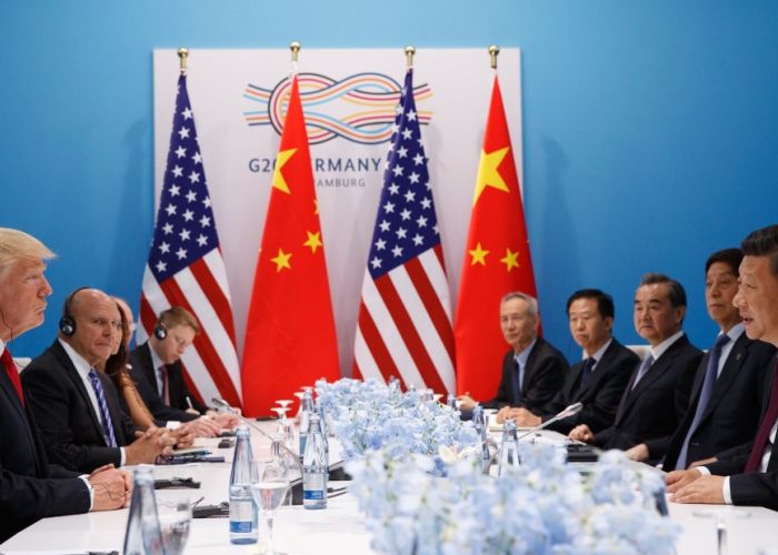 El presidente de EU, Donald Trump, y su homólogo chino, Xi Jinping en la reunión del G20 en Alemania