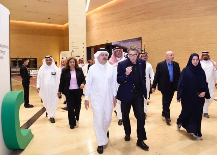 Rick Perry, secretario de Energía estadounidense, en un encuentro con el CEO de Saudi Aramco, Amin Nasser, en el King Abdulaziz Center for World Culture, en Dhahran, Arabia Saudita en diciembre de 2018 (Imagen: Saudi Aramco)