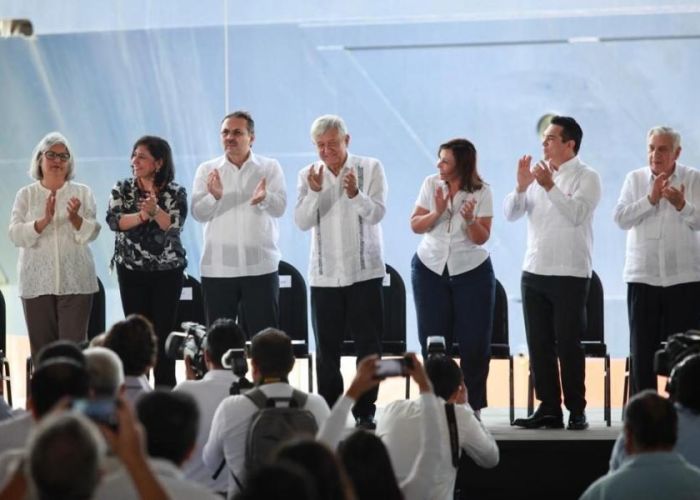 El presidente López Obrador en la presentación del plan de hidrocarburos el 15 de diciembre.