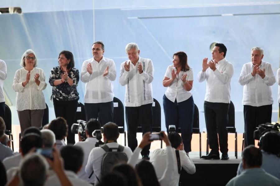 El presidente López Obrador en la presentación del plan de hidrocarburos el 15 de diciembre.