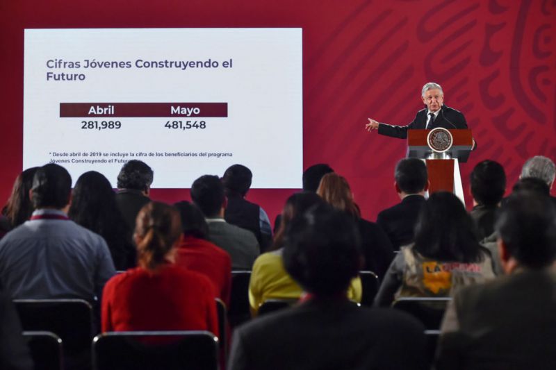 El presidente López Obrador durante la conferencia de prensa matutina el 20 de junio en Palacio Nacional (Foto: lopezobrador.org.mx)