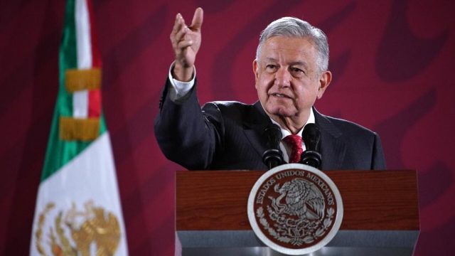 Andrés Manuel López Obrador en conferencia de prensa.