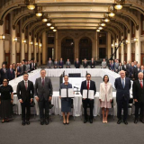 Firma del Paquete contra la inflación y la carestía (PACIC) en Palacio Nacional (Foto: Presidencia de la República)