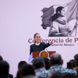 Claudia Sheinbaum en su "Mañanera del pueblo" del 31 de octubre (Foto: Presidencia de México)