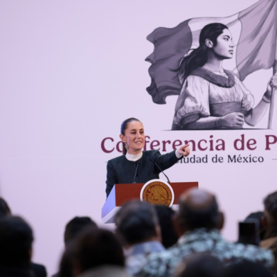 Claudia Sheinbaum en conferencia de prensa.