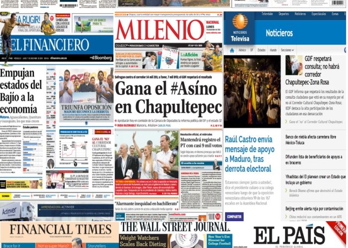 Las principales portadas en la prensa de México y el mundo del 7 de diciembre.