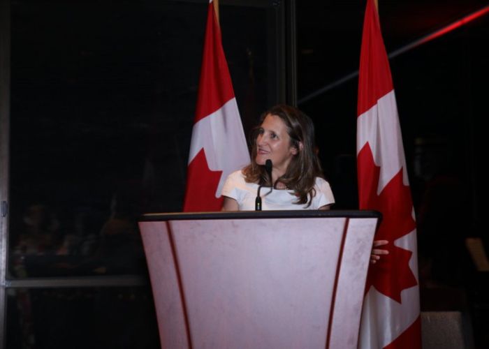 Chrystia Freeland, Ministra de Asuntos Exteriores de Canadá Foto: Twitter Chrystia Freeland