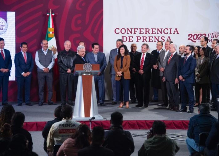 Anuncio del incremento al salario mínimo para 2023 en Palacio Nacional el 1 de diciembre (Foto:lopezobrador.org.mx)