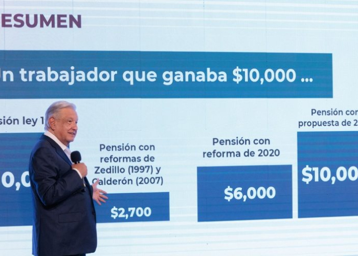 El presidente López Obrador en conferencia de prensa el 23 de abril (Foto: lopezobrador.org.mx)