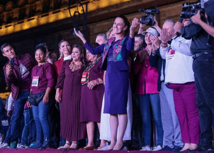 Claudia Sheinbaum el 2 de junio en el Zócalo de la CDMX (Foto: Prensa Claudia Sheinbaum)