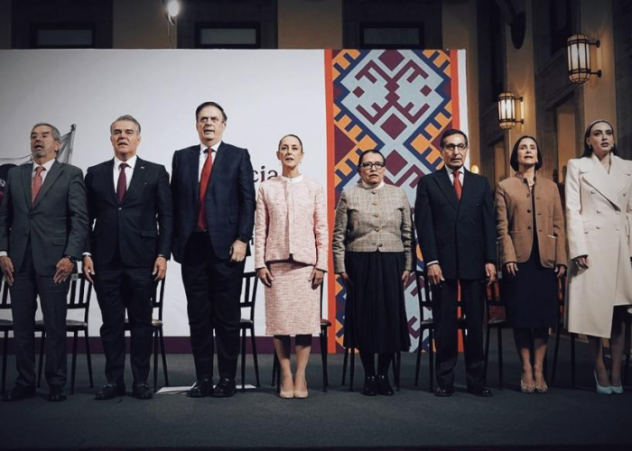 Reunión de la presidenta Claudia Sheinbaum con empresarios en Palacio Nacional el 4 febrero (Imagen: Presidencia)