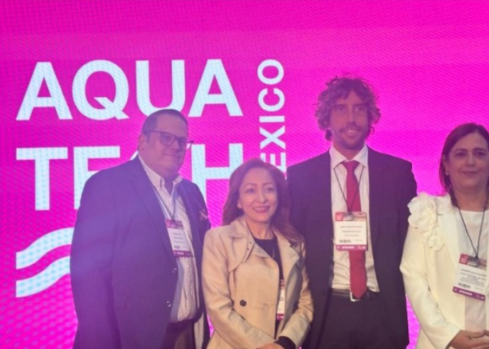 Participantes del panel “Avances en la adopción de inteligencia artificial en el sector del agua en México”.