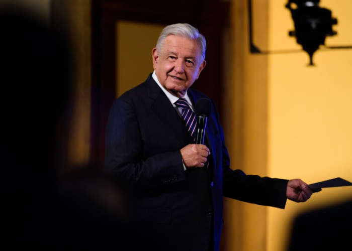 El presidente López Obrador el 22 de agosto de 2024 en su conferencia matutina (Foto: lopezobrador.org.mx)